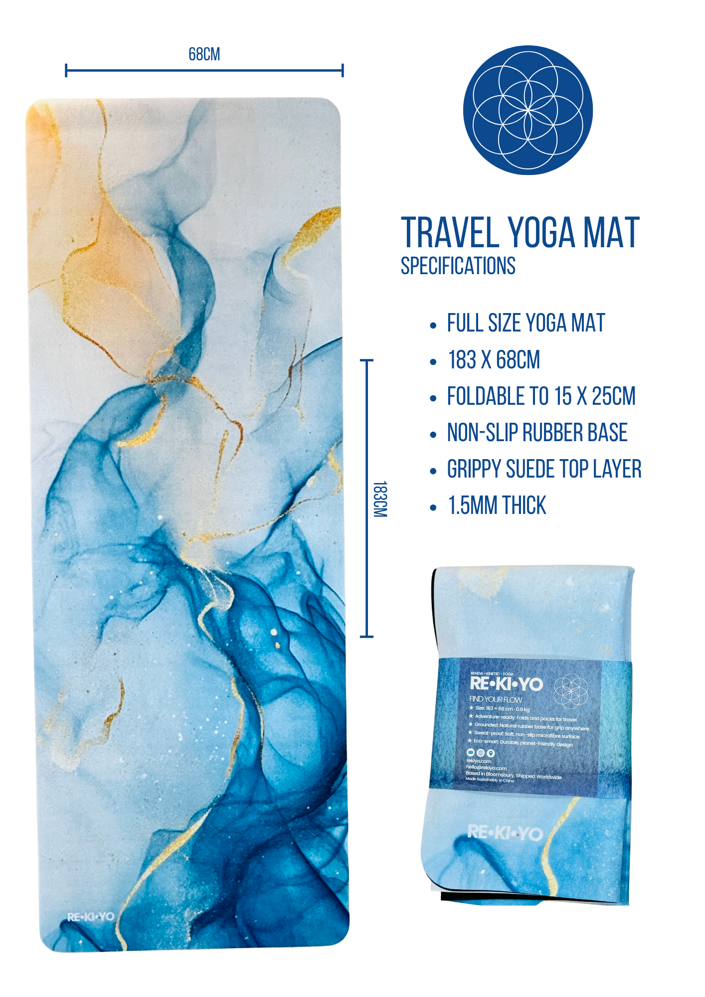 Travel Yoga Mat - AURIC