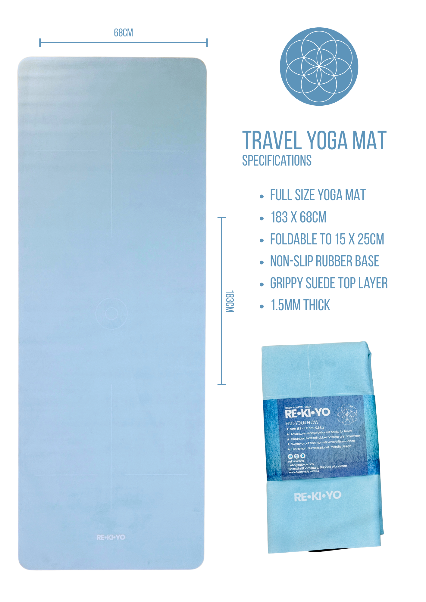 Travel Yoga Mat - CALM