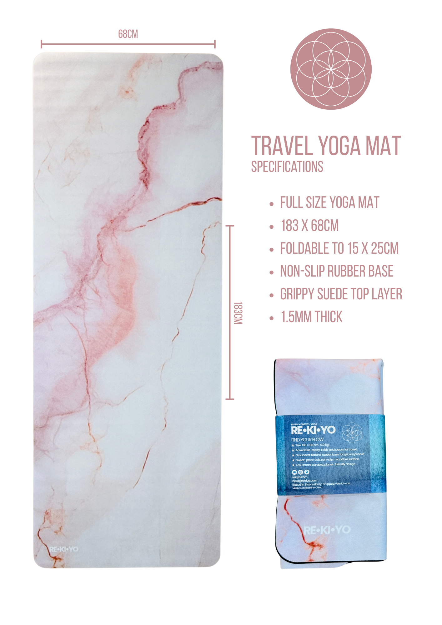Travel Yoga Mat - QUARTZ
